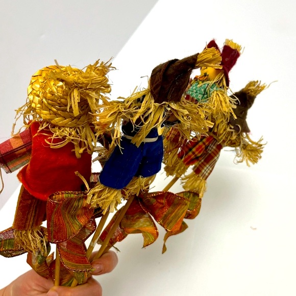 ♥️ FREE with any purchase 🙏🏽 Scarecrows Picks Set of 4 Fall Harvest - Picture 14 of 14